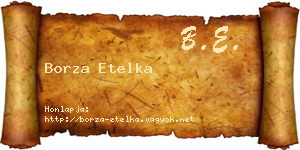 Borza Etelka névjegykártya