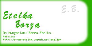 etelka borza business card